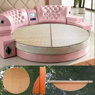 High-end double-sided mat round mat round bamboo mat round rattan mat round ice silk mat 2 M round bed mat custom made