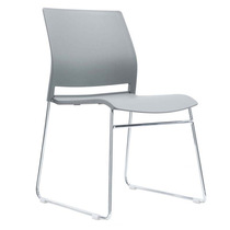 Conference office chair Simple fashion leisure chair Canteen PP plastic dining chair electroplated feet Stackable training chair