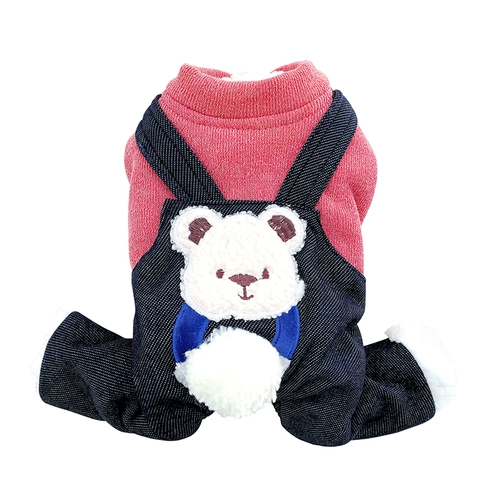 Собачья одежда Весна и осень сгущенного питомца четвероногой одежда Тедди Померанский Шнаузер Бичин Зима теплая маленькая собака