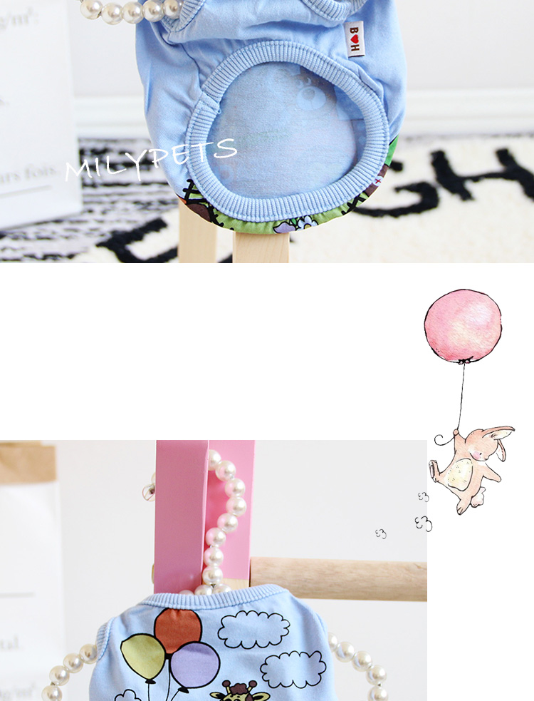 Balloon động vật mùa hè vest schnauzer thú cưng Teddy mèo chó quần áo mùa hè đầm mỏng phần quần áo - Quần áo & phụ kiện thú cưng áo lân cho cún