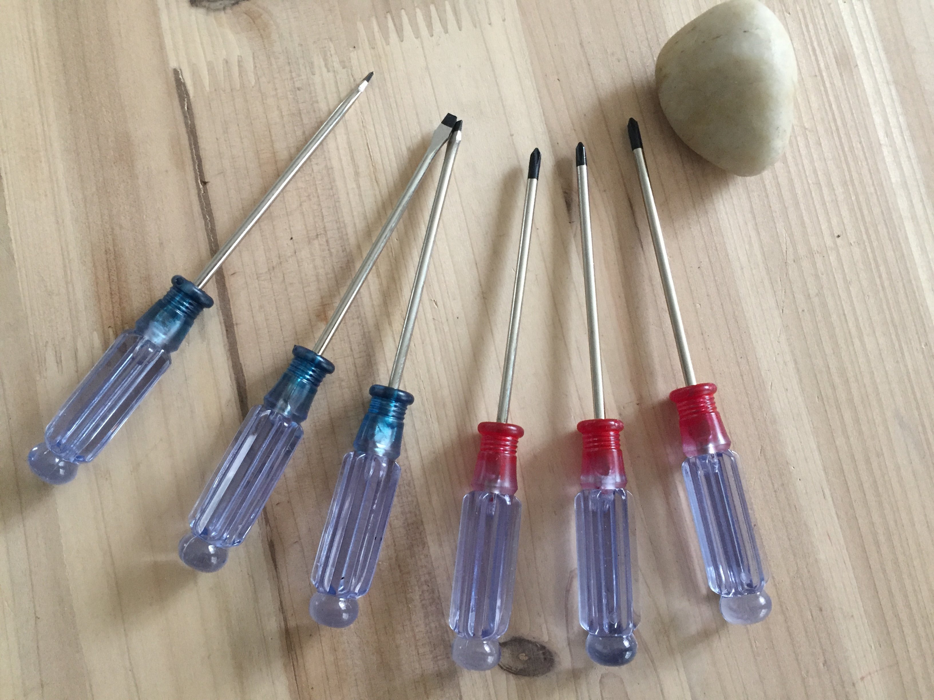 Crystal transparent small screwdriver cross word 3MM PH0 screwdriver 3X75MM with magnetic batch non-disposable