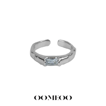 OOMEO Crack 925 pure silver zircons ring female 2021 New wave small crowdDesign senior lukewarm wind