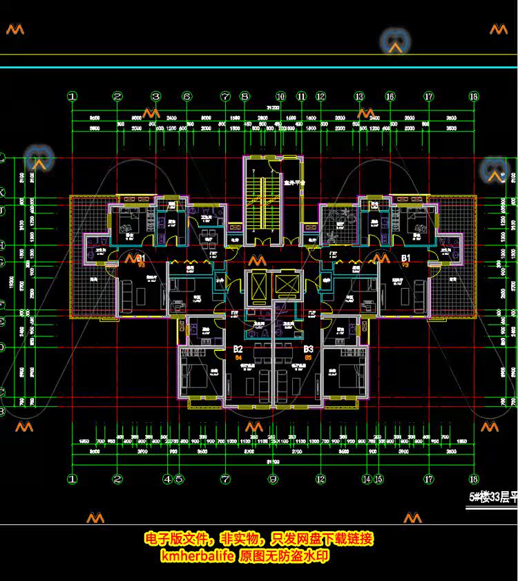新古典中式风格超高层1单一梯四户33层住宅建