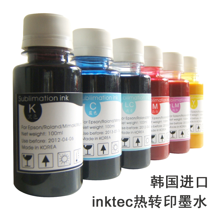 South Korea Inktec Import Thermal Transfer ink Import Thermal Sublimation ink Inprint mug ink print Mobile phone to protect shell ink