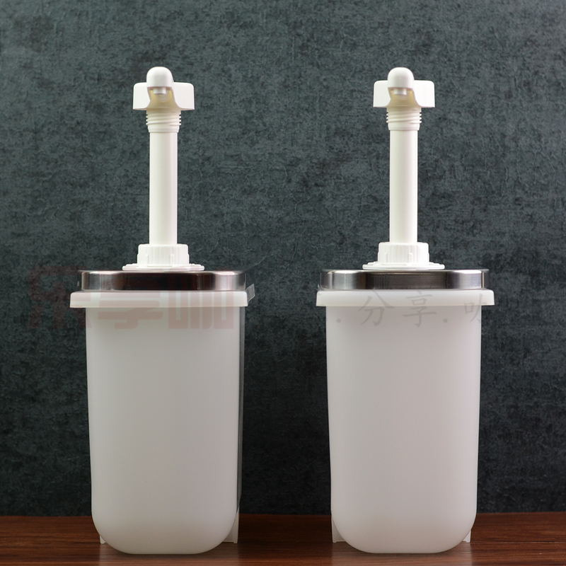 2L plastic juice pot mocha sauce pump quantitative pressure pump sugar bottle syrup pump pressure pot