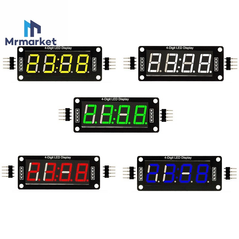 LED display tube module 4-Digit 7-segments TM1637 Multicolor
