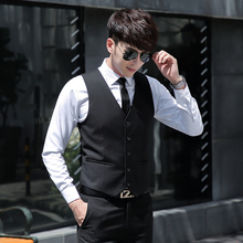 Spring and Autumn Korean Edition Trendy Slim Fit Suit Vest Men's British Suit Vest Casual