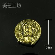 Handmade leather goods luggage accessories brass cloth buckle decoration buckle 48114C