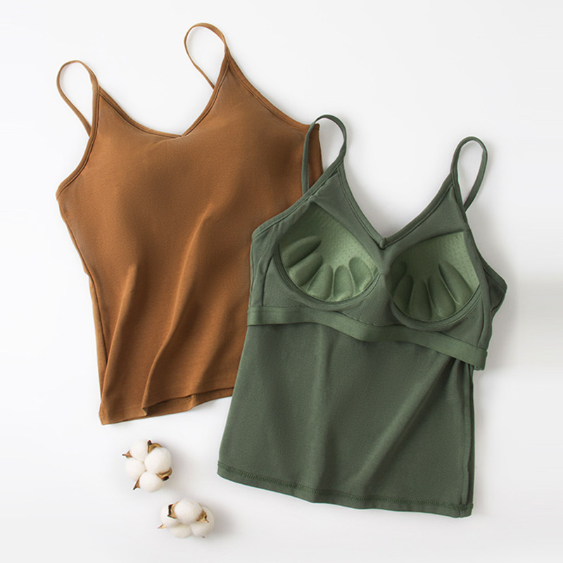 Beautiful back bra sling vest net red popular chest pad one-piece sexy top sports outerwear underwear