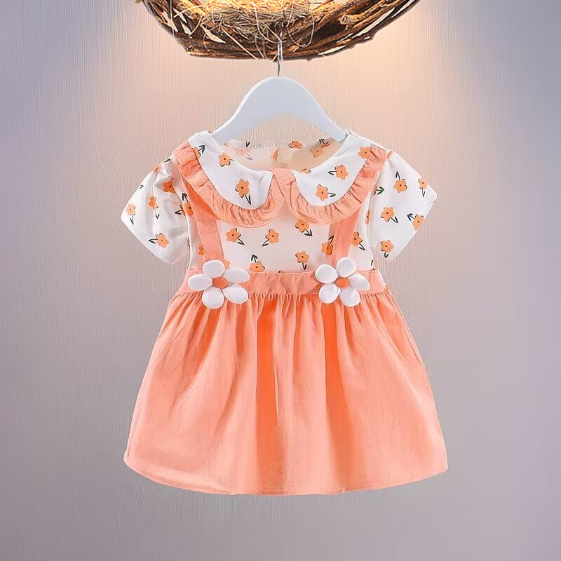 Baby Dress Summer 2026 New Stylish Girl Princess Dress Pure Cotton One-Year-Old Baby Girl Summer Dress Trendy