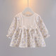 6 month baby girl autumn princess dress 0-1 year old girl long-sleeved cotton broken flower foreign style small skirt baby clothes