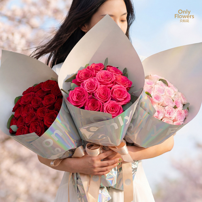 My Rose! Laser-Engraved Fashionable Red Rose, Floyd Love Flowers, Express Delivery of Love Confession Flowers Within the Same City