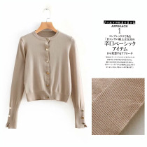 Big Cards Foreign Trade Womens Edition Special Cabinet Spring Summer Season New Break Code Discount Knit Sweater Sweatshirt Small Jacket