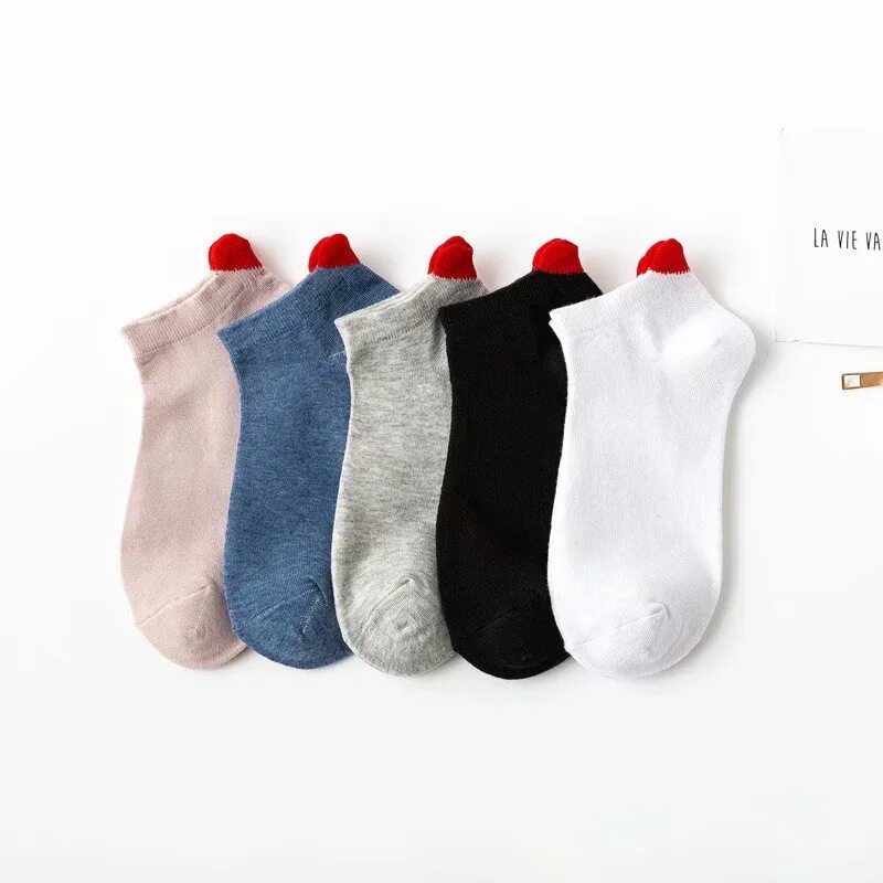 Heel Loving Female Invisible Socks Socks Lady Short Socks Spring Autumn Pure Color Light Mouth Cotton Socks Short Cute Summer Thin