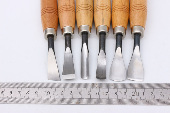 Violin Making and Repair Tools, Maple Handle Carving Knife, Sharp Carbon Steel Material, Set of Round Knives, Flat Knives, Oblique Knives