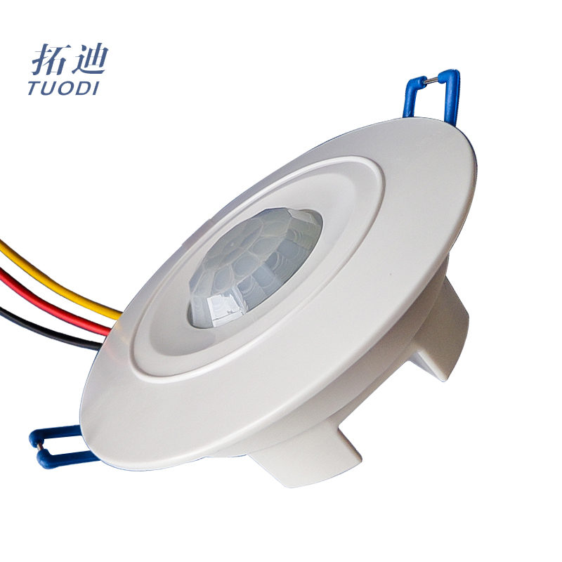 Embedded ceiling-mounted human body sensor switch infrared 12v home LED light delay photosensitive adjustable
