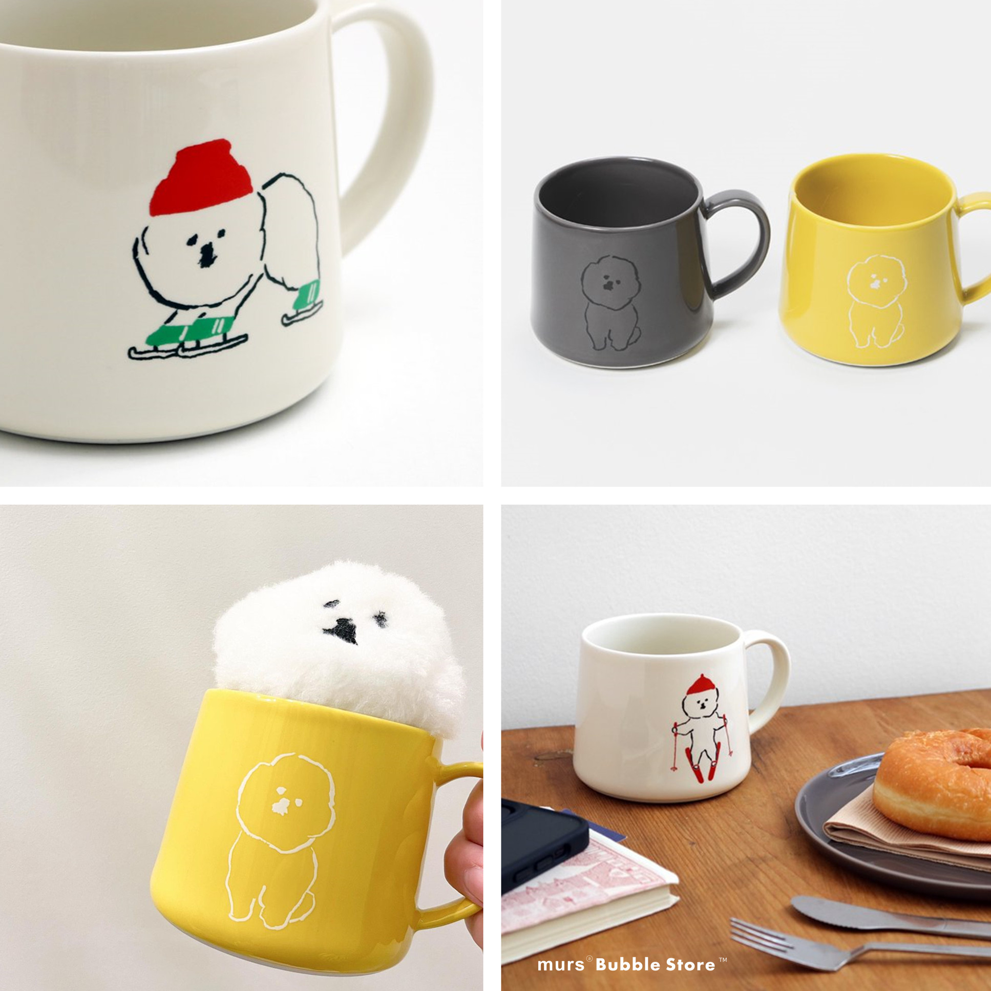 Spot Japanese CLASKA MAMBO than Bear Lemon Ceramic Taiwan Cup Mark Cup Breakfast Limited Christmas