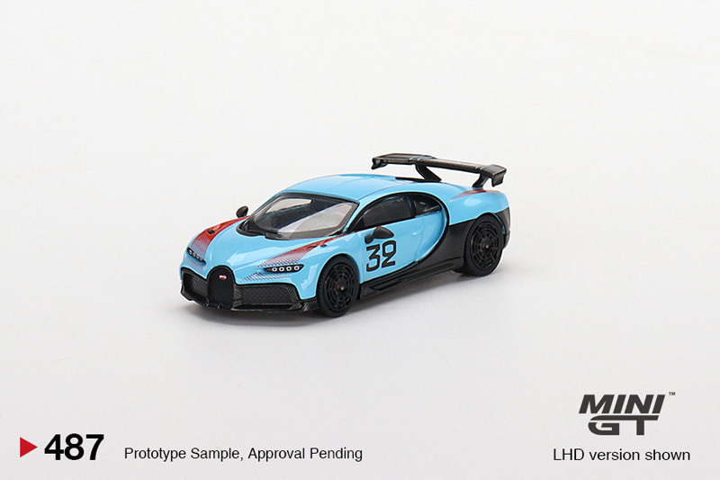 Mini Gt Alloy Car Model 1:64 Bugatti Chiron Pur Sport 487