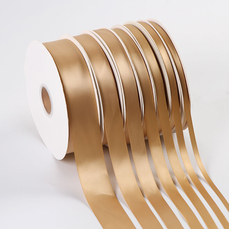 0 6-4cm gold champagne silk with satin ribbon cloth silk with camouflage silk with wedding celebration floating ribbon baking webbing with ribbon-Taobao
