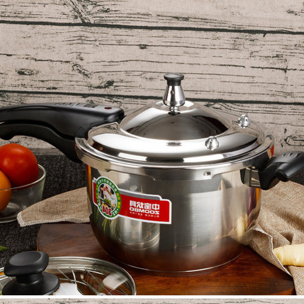 Medium Bao 304 stainless steel high pressure cooker home gas pressure cooker gas pressure cooker gas universal 22 24cm 24cm capacity