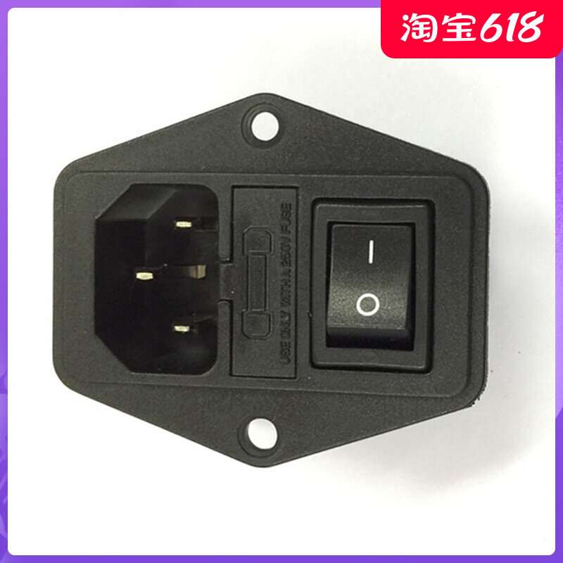 AC Power Socket Taiwan Imported Medical Device Socket With Safety Rope Switch 3 Fit 1 Pinword Power Socket