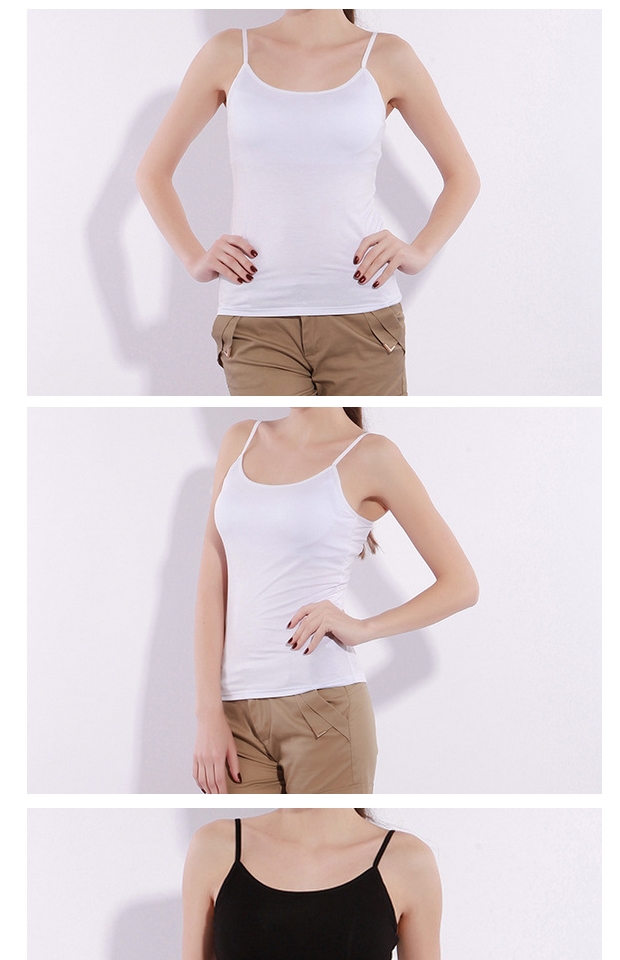 Vest sling đồ lót modal với áo độn ngực cup một mảnh cotton gợi cảm Slim đáy áo ngắn đoạn ba lỗ nữ giá tốt