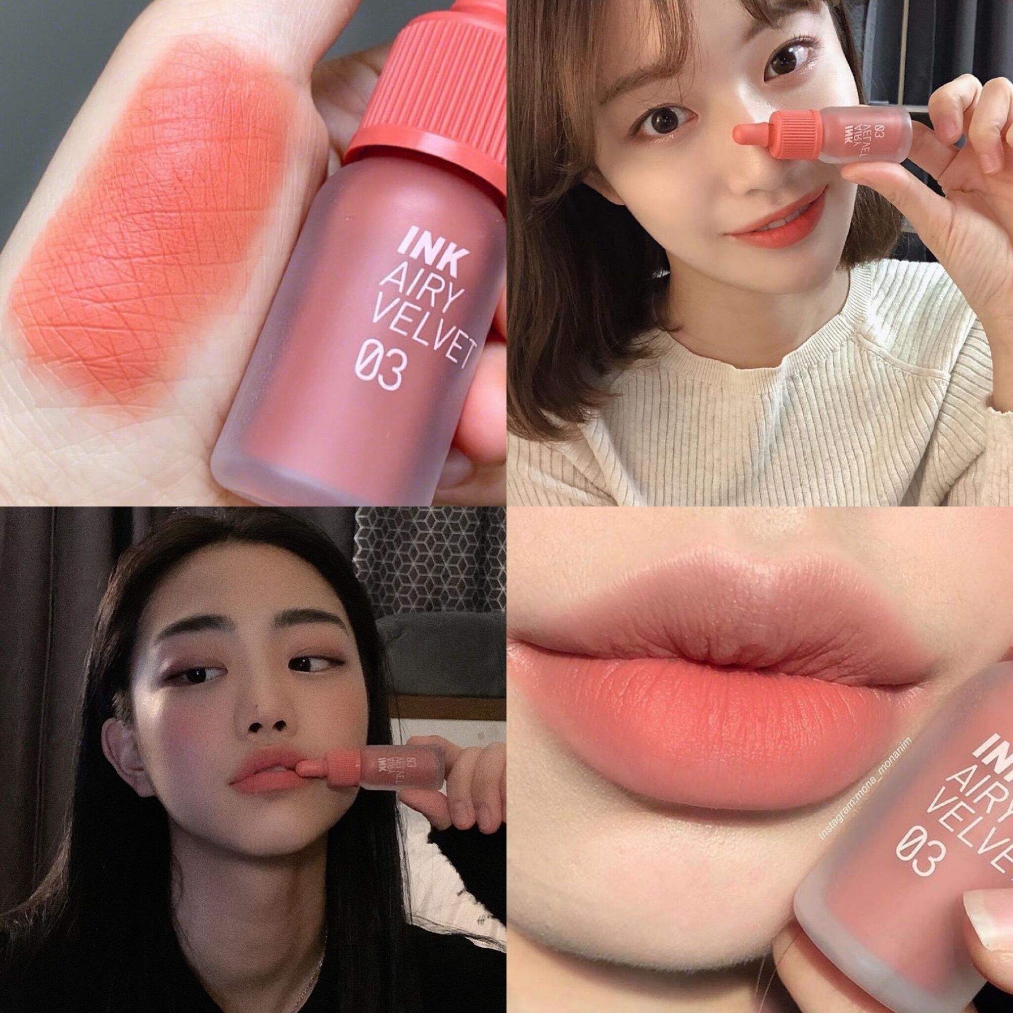 Air small milk bottle Korea PERIPERA Firifira AIIRY velvet air sensation thin lip glaze 03 06
