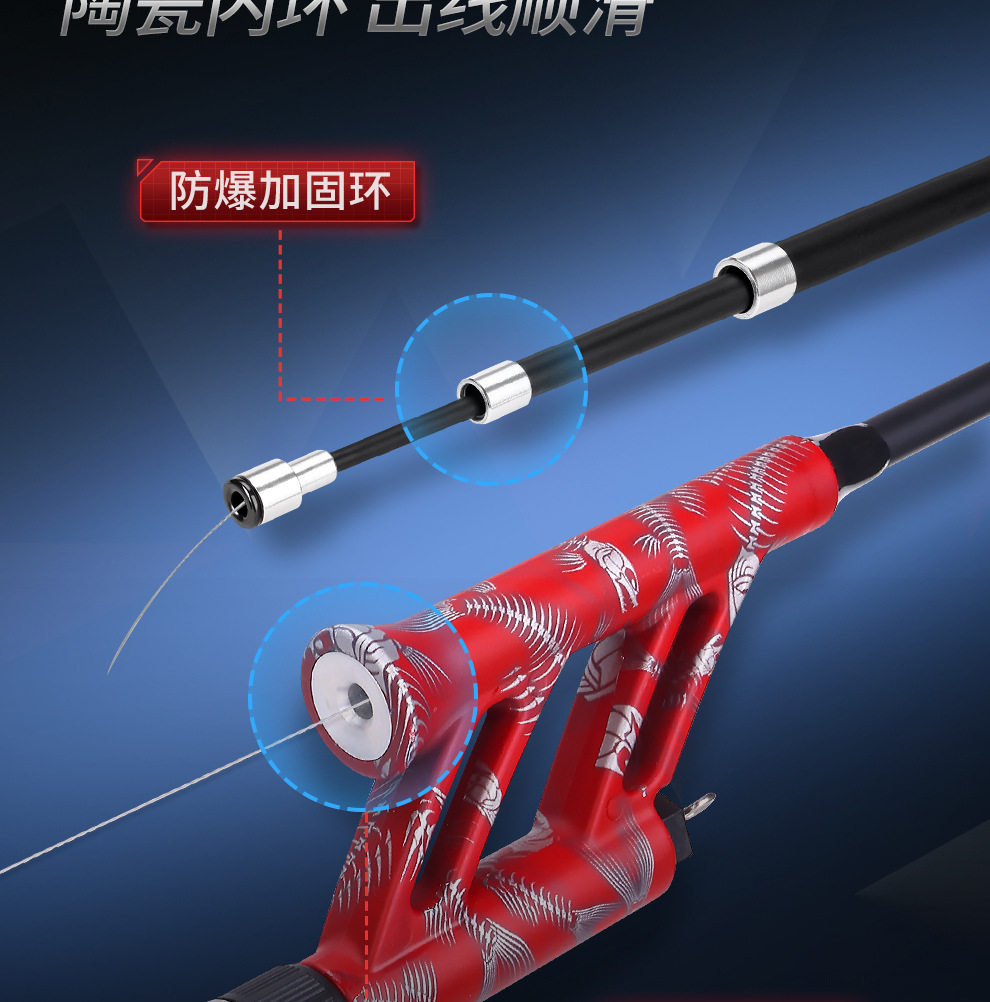 Передает полюсе 一体式中通竿套装碳素钓鱼竿带轮子内藏式鱼线轮渔轮 Weihefishing