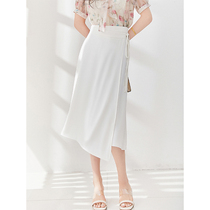 The Jane Comic Pendant REFRESHING ASYMMETRICAL STRUCTURE HALF BODY DRESS LACE UP A TRENDY COMMUTER DISPLAY SLIM FIT PENCIL SKIRT