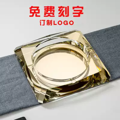 New crystal glass ashtray fashion creative personality gift hair tail just business pants Gas Gas Gas