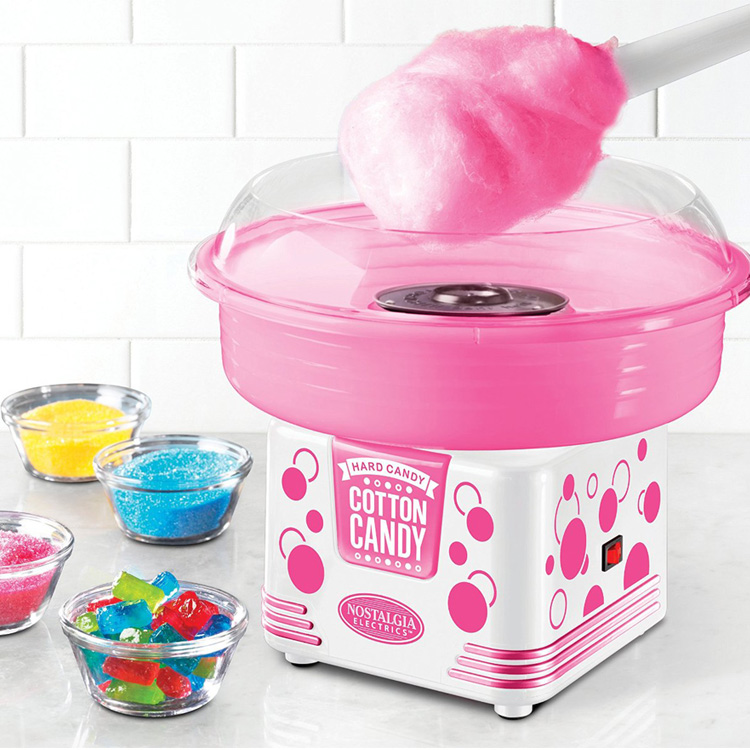 American Nostalgia new wire drawing flower style retro mini fully automatic DIY children home cotton candy machine
