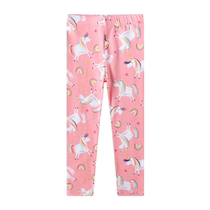 Girls Spring and Autumn Cotton Leggings Rainbow Unicorn Full Printing Tight Stretch Pants Elasticity Wear 80-120
