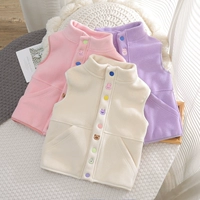 Демисезонный бархатный мультяшный удерживающий тепло детский жилет