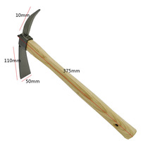 Small island tool quenched stainless steel sheet hand hoe pickaxe dual-use flower hoe wood handle small hoe with hoe Yoyo pickaxe farm tool