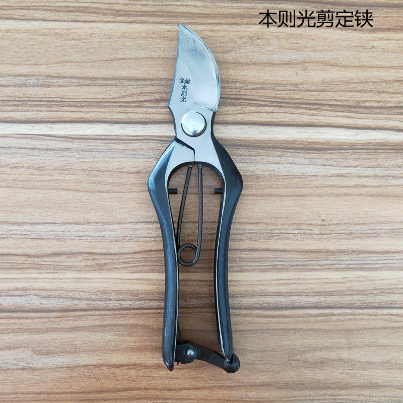 日本本則光本職用鍛打剪定鋏安來鋼園藝修枝剪果樹剪盆栽剪刀