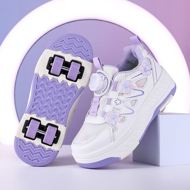 Boys and Girls' Four-Wheel Roller Skates, Double-Row Skates, Children's Two-Way Eight-Wheel Sneakers, Cheap Roller Skates for Girls Boys and Girls' Four-Wheel Roller Skates, Double-Row Skates, Children's Two-Way Eight-Wheel Sneakers, Cheap Roller Skates for Girls