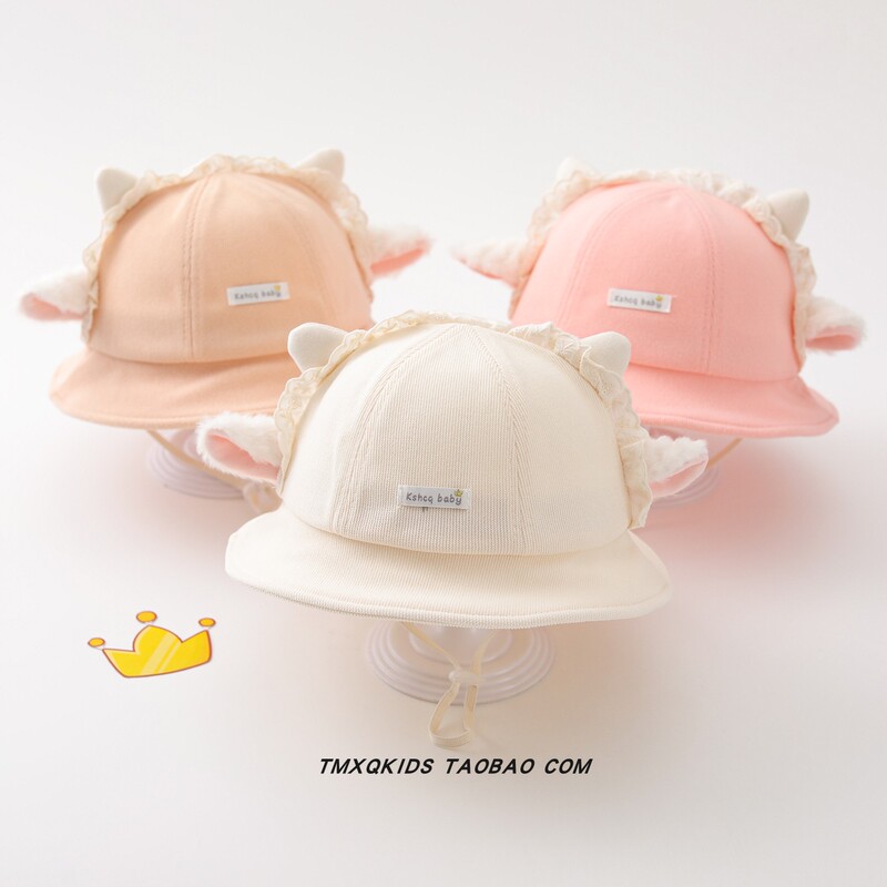 Baby Hat Autum New Thin Lace Fisherman Hat Female Baby Cute Hello Kitty Sun Protection Hat