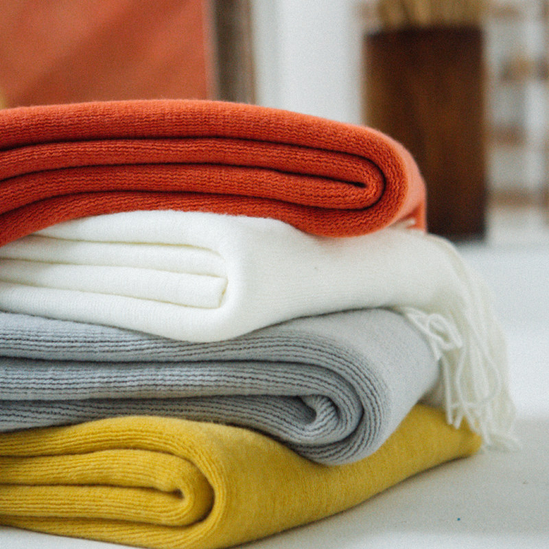 American-style blanket air-conditioning blanket INS decorative blanket Nordic tassel bed tail blanket bed flag sofa blanket cover blanket bed tail towel