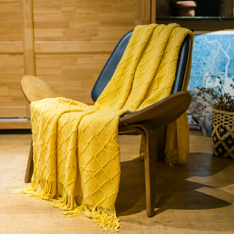 Nordic Office Afternoon Nap Blankets American Sofa Blankets BLANKET BED TAIL BLANKET KNIT WOOL BLANKET CASUAL AIR CONDITIONING BLANKET