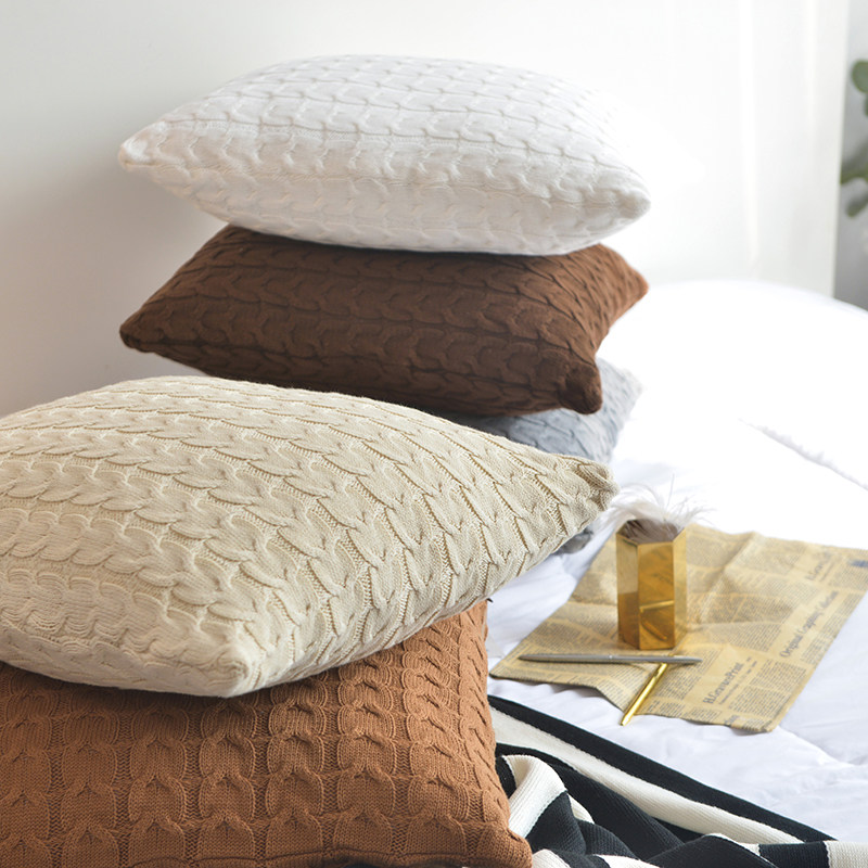 Hair thread needle loom Pillow Cover American Countryside Photography Nordic Lean pillow cover Pillow Back Cushion Cover Sofa Leaning Pillow Waist Pillow