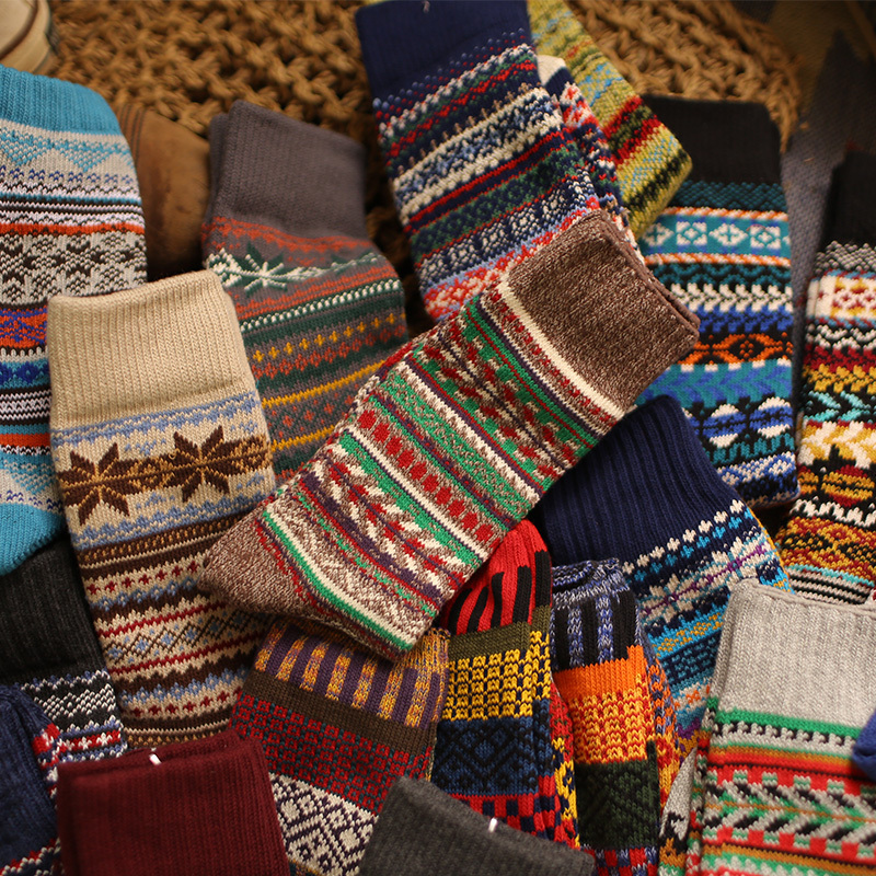 American Retro Thick-Knit Khaki Men's Workwear Mid-Calf Cotton Socks, Thickened Japanese-Style Coarse-Knit Ethnic Style Warm Long Socks American Retro Thick-Knit Khaki Men's Workwear Mid-Calf Cotton Socks, Thickened Japanese-Style Coarse-Knit Ethnic Style Warm Long Socks
