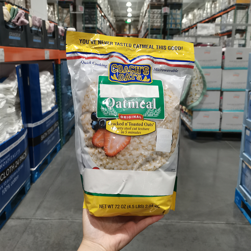 COACHS Whole Grain Oatmeal 2 04kg imported from the United States low-fat Shanghai Costco
