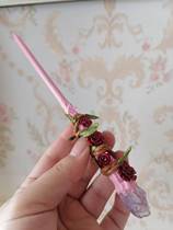 DIY hairpin retro style Hanfu Ming and Qing ancient flowers womens hairpins womens cosplay game props cross-dressing