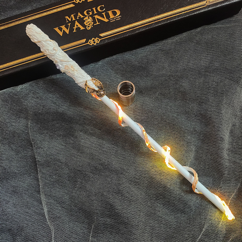 Harry Potter Glowing Wand Hermione Dumbledore Water Flow Light Magic Wand Led Light White Moonlight DIY Wand