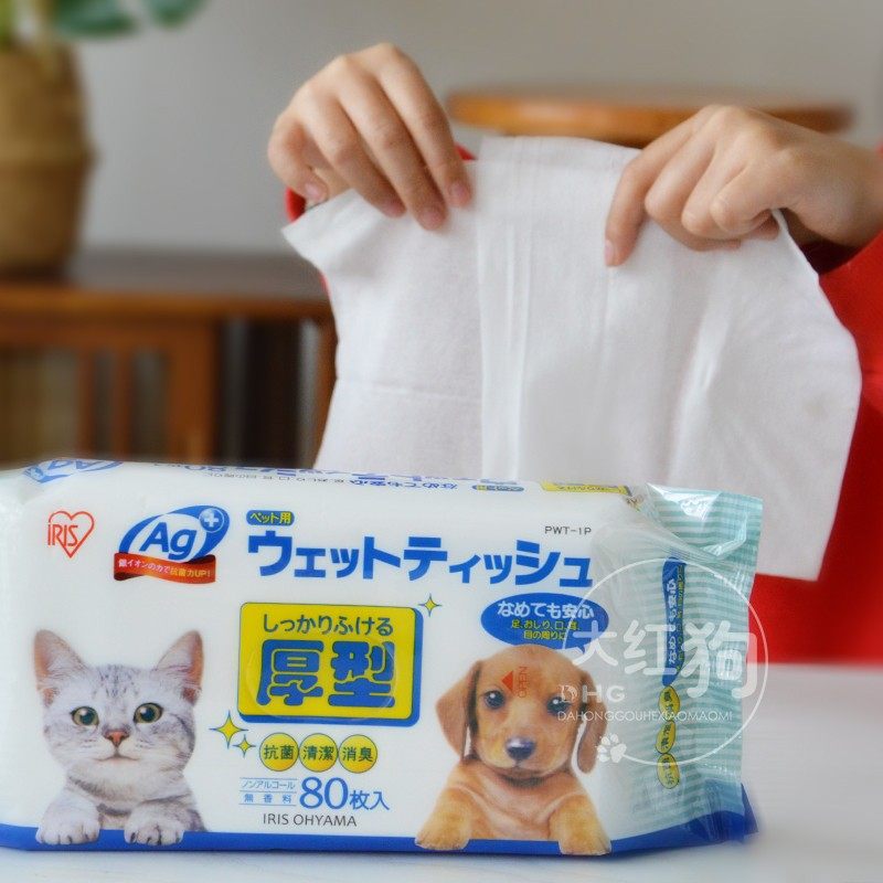IRIS Alice Cat Wipes Dog Supplies Wet Paper Towels Shiba Inu Cat Wipe Eyes Tear Stain Foot Clean Wipes