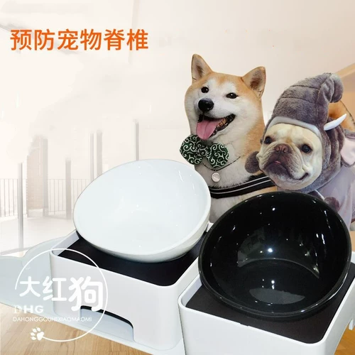 FA Dou Dou Bowl Pet Table Dog Basin Basin Anti -Slip Cat Bowl Bowl Ceramic Bowl Teddy Shiba Inu Charcymy Ceration Sware