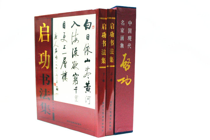 商城正版 中国现代名家画集 启功书法集 彩图铜版纸精装16开2卷