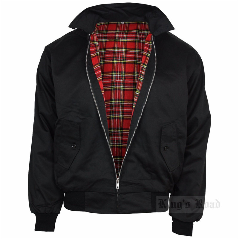 In Stock Uk Relco London Skinhead Punk Plaid Lined Harrington Jacket