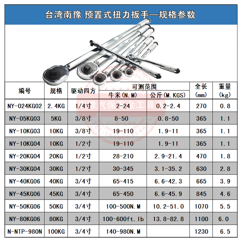 东莞20预置扭力扳手刻度公斤扳手扭矩扳手哪家好