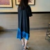 Pháp nữ mùa hè 2021 váy phụ nữ mới phong cách Hepburn đường khâu lỏng lẻo kích thước lớn chị em béo váy mỏng nữ - váy đầm